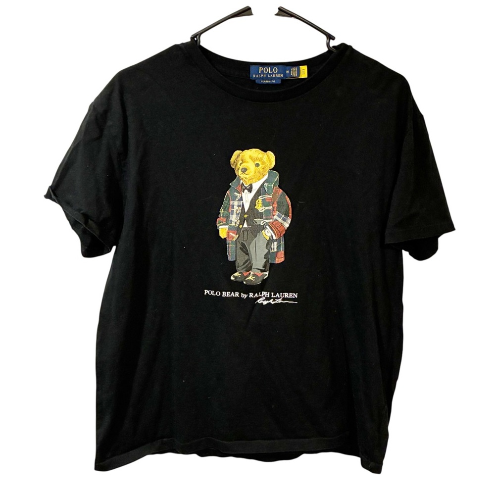 Polo Bear by Ralph Lauren Short Sleeve TShirt Best Dressed Black Mens Medium